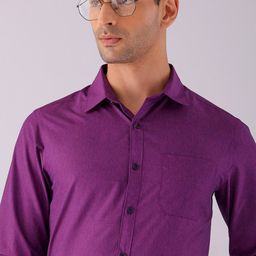 Luxe by TIGC Men Spread Collar Solid Slim Fit Formal Shirt-image-54