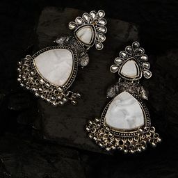 VATSALYA creation Silver-Plated Alloy Earrings-image-3