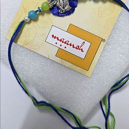 Maansh Radha Krishna Thread Rakhi With Roli Chawal-image-11