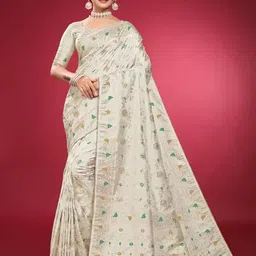 Moda Rapido Floral Pure Silk Banarasi Saree-picture-34