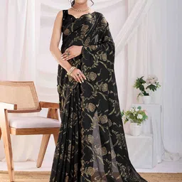 Mitera Embellished Beads and Stones Silk Blend Saree-picture-12