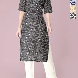 Anouk Rustic Women Pack of 4 Geometric Printed Crepe Straight Kurtas-image-94