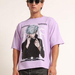 THE BEETEL HOUSE Men Printed Drop-Shoulder Sleeves Raw Edge T-shirt-picture-34