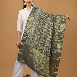 A R SILK DUPATTA HUB Bandhani Printed Silk Dupatta-picture-25