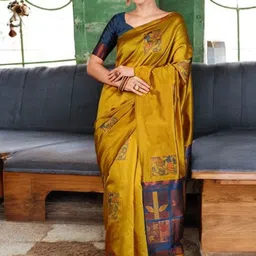 KIMISHA Woven Design Silk Blend Banarasi Saree-image-42
