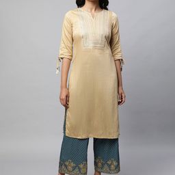 AURELIA Women Thread Work Kurta-image-1