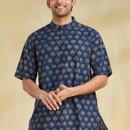Fabindia Ethnic Motifs Pure Cotton Mandarin Collar Straight Kurta-picture-20