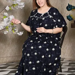 Bindass Female Collection Printed Maxi Nightdress-picture-42