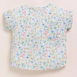 COT & CANDY Girls Floral Print R0und Neck Organic Cotton Top-picture-34