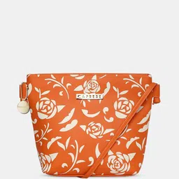 DressBerry X CAPRESE Floral Structured Sling Bag with Cut Work-image-1
