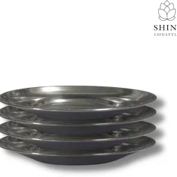 Steel Half plate, round and simple plate daily ware steel plate, breakfast plate Quarter Plate-image-9