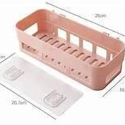 Self Adhesive Multi-Purpose Wall Hanging BATHROOM floating Shelf Plastic Wall Shelf-image-87