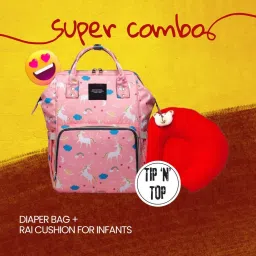 Pink Diaper Bag with Pillow Baby Diaper bag & pillow-image-26