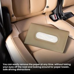 Car Interior Tissue Holder | Sun Visor Mount | Elegant Design Vehicle Tissue Dispenser-image-70