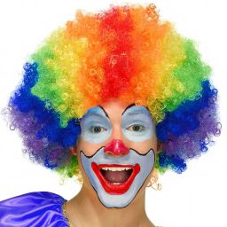 Premium Curly Clown Joker Malinga Unisex Funky Hair Wig(rainbow)-15
