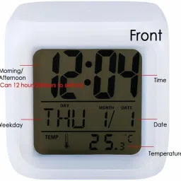 jutek Digital Multicolor Clock image 4