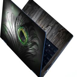 Anweshas Full Body Laptop Skin Sticker For 14 to 15.6 inch Laptop - Black Feather Self Adhesive Stretched Vinyl Laptop Decal 15.6-image-39