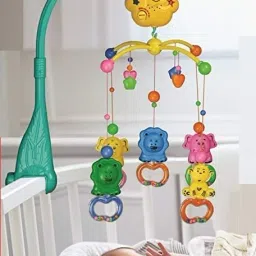 babygo Rotating Zoo Musical & Light Rattle Cot Mobile for Cradle and Bed Jhoomer Rattle image 2
