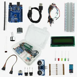 Starter Kit with UNO R3, Breadboard, LED, Resistor, Jumper Wires and Power Supply Based on Arduino - Build more than 10 DIY Projects image 1