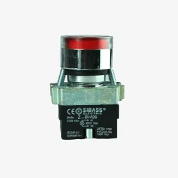 SIBASS Push Button with Indicator LED - 220VAC RED image 2