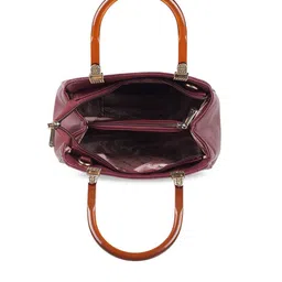 Mochi Maroon Structured Handheld Bag image 2
