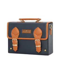 NR By Nidhi Rathi PU Structured Handheld Bag with Applique image 4