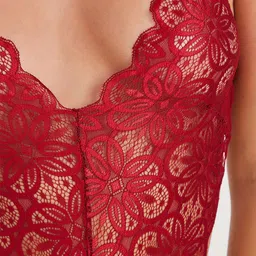 Krelin Self Design Shoulder Straps Net Baby Doll image 5