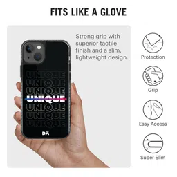 DailyObjects Black & White Unique Printed Stride iPhone 13 Back Case image 4