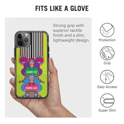 DailyObjects Lime Green & Purple Printed iPhone 11 Pro Back Case image 4