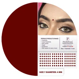 PERPAA Maroon Velvet Kumkum Bindi Box with 15 Flaps - Size 7 image 2