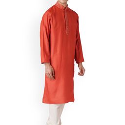 ZOIS Men Regular Thread Work Kurta with Churidar image 4