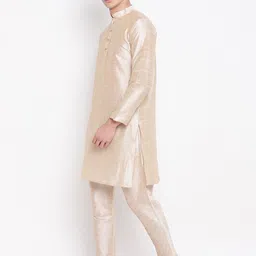 MAG Regular Dupion Silk Kurta & Churidar With Waistcoat image 4