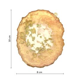 DULI Set Of 4 Cream Resin Textured Coasters image 2