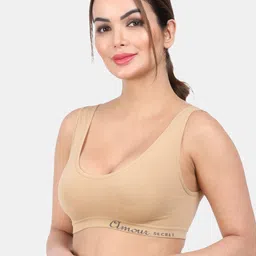 Amour Secret Pack Of 3 Non Padded Non-Wired Full Coverage Seamless Slip-On Bra image 4