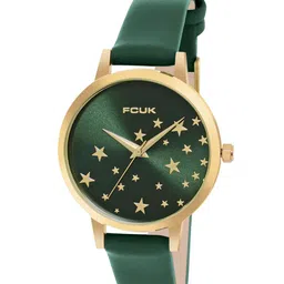 FCUK Women Printed Dial & Leather Straps Analogue Watch FK00024E-17