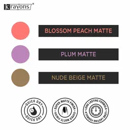 krayons Set of 3 Gel Based Quick Dry Nail Enamel 6ml Each - Shade 01, 02, 11 image 3