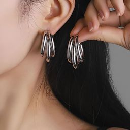 Goho Circular Half Hoop Earrings-52