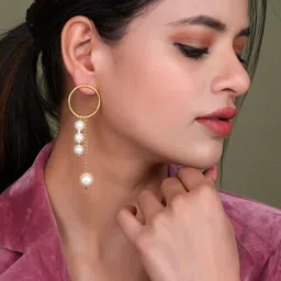 Silvermerc Designs Gold-Plated Contemporary Hoop Earrings-image-6