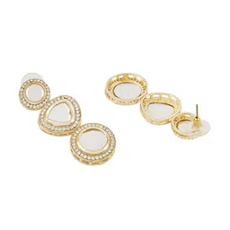 TEEJH Stone Studded Drop Earrings image 4