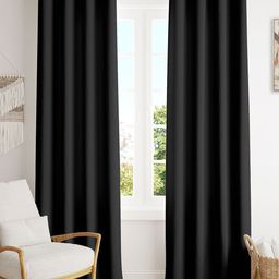 HOMEMONDE Black 2 Pieces Black Out Window Curtain-image-58