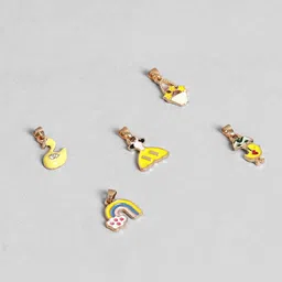EL REGALO Set Of 5 Abstract Charm Pendant With Chain image 4