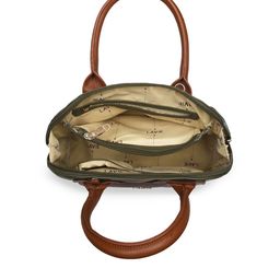 Lavie Green Structured Handheld Bag with Applique image 4