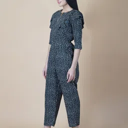 RAASSIO Printed Basic Jumpsuit with Frills image 5