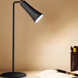 CYMNIX 4-in-1 Table Lamp with Wireless Charging, Touch Control, Adjustable LED Light & USB Port Modern Desk Lamp for Home Office, Study, and Bedroom,Removable Ambiance Wall Lighting for Home (Black) image 1