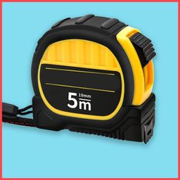 Wolpin Measuring Tape (5 Meter) Manual Lock Durable Portable Ruler Measurement Tape Heavy Duty with Lanyard Good Grip image 1