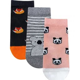 Mint & Oak Kids Pack Of 3 Patterned Above Ankle-Length Socks-23