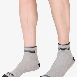 Bodycare Men Pack of 3 Patterned Moisture Wicking Ankle Length Socks image 4