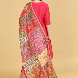 Dupatta Bazaar Ethnic Motifs Printed Mirror Work Dupatta image 3
