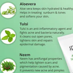 Globus naturals Set Of 2 Mulberry & Aloe Vera Neem Tulsi  Face Wash 75 gm Each image 2