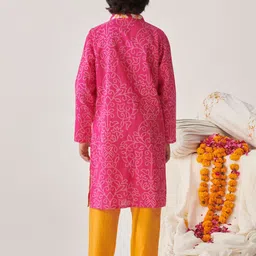 pspeaches Boys Printed Regular Kurta with Pyjamas image 2
